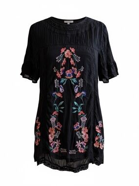 Free People Victorian Embroidered Floral Grunge Mini Dress Women’s Size Small